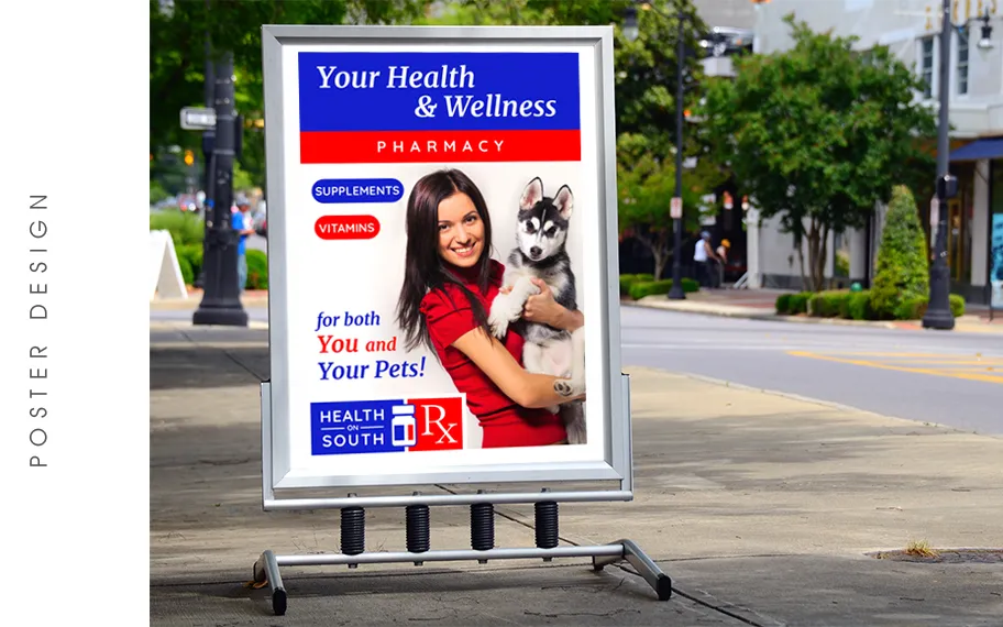 Graphic Design Health on South poster
