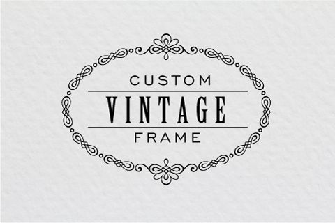 black vintage frame design