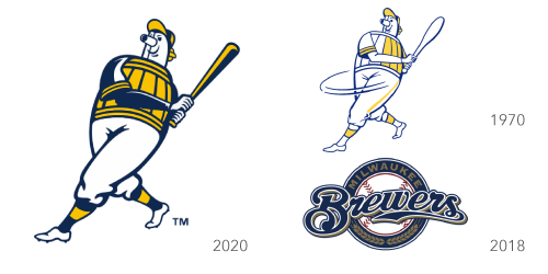 Minimalist Mascot Barrelman Milwaukee Brewers 